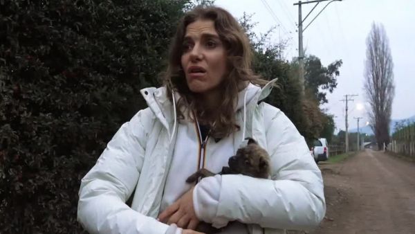 María Luisa se unió a la misión de rescatar a cachorros abandonados