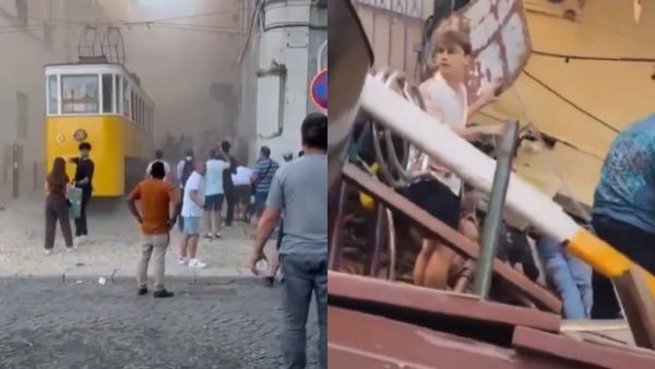 Impactantes imágenes: "Varios muertos" al descarrilar famoso funicular en el centro de Lisboa
