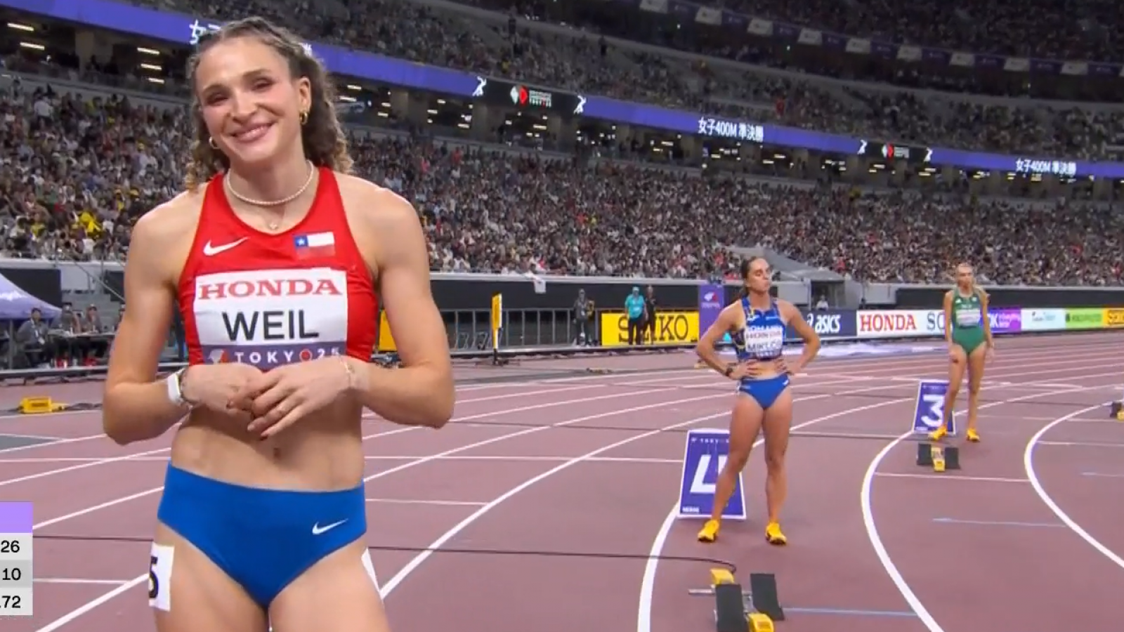 ¡Por una centésima! Así fue la carrera de Martina Weil en semifinales del Mundial de Atletismo Tokio 2025

