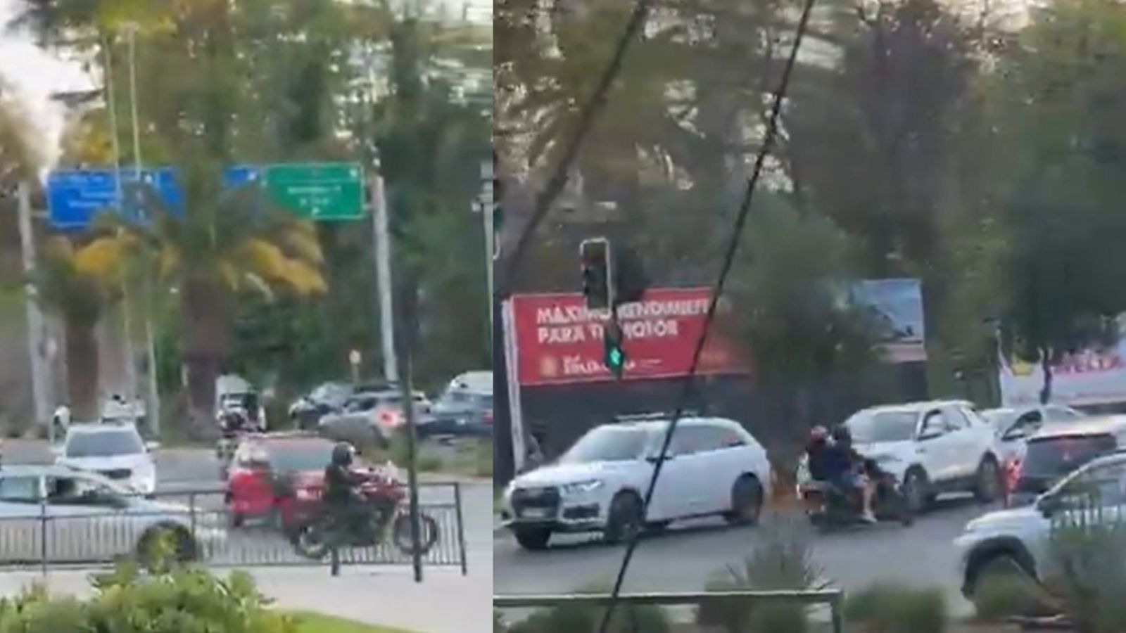 <p>Motocicleta en comuna de Huechuraba tras balacera. </p>
