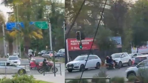 Motocicleta en comuna de Huechuraba tras balacera.