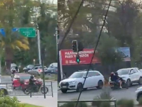 Motocicleta en comuna de Huechuraba tras balacera.