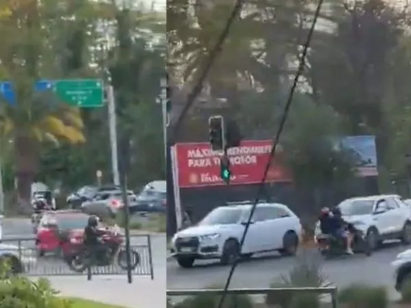 Motocicleta en comuna de Huechuraba tras balacera.