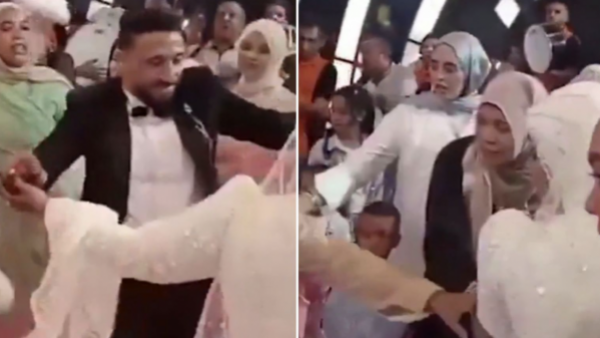 Registran el momento exacto: Hombre muere en su boda mientras bailaba con la novia en Egipto
