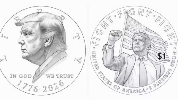 Nueva moneda de 1 dólar tendrá el rostro de Donald Trump
