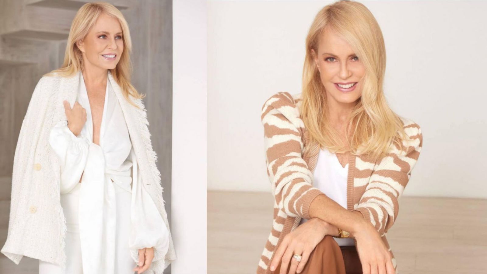 Cecilia Bolocco en diferentes sesiones de modelaje.