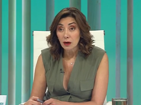 La abogada Carmen Gloria Arroyo con una blusa verde,