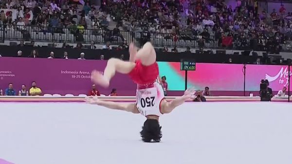 ¡Por una caída!: Shinnosuke Oka, campeón olímpico, cae al cuarto lugar en el All-Around
