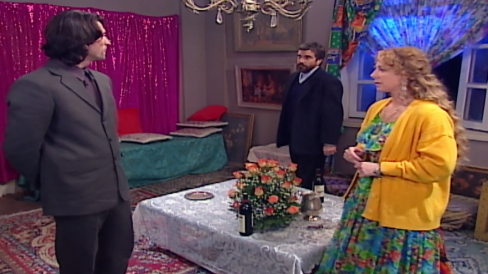 <p>Juan y Rafael junto a Jovanka en Romané </p>
