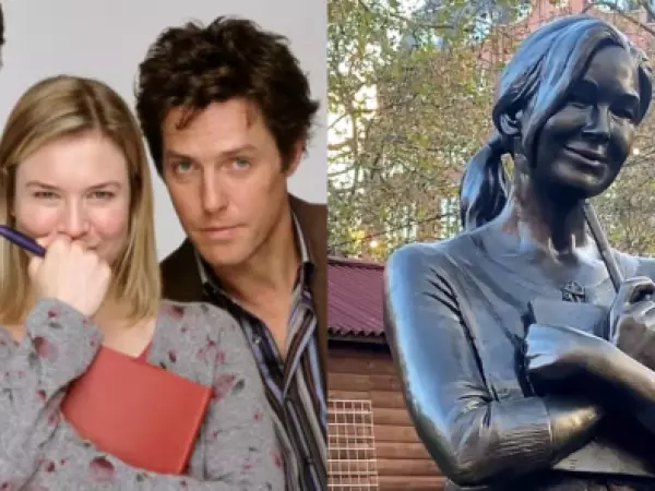 Actriz Renée Zellweger inaugura estatua dedicada a Bridget Jones, su personaje más icónico