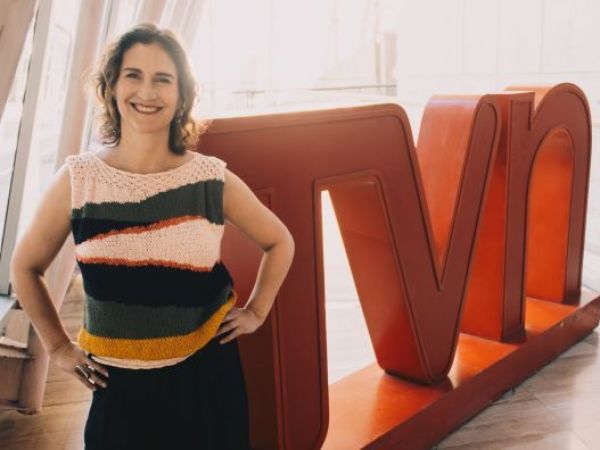 Francisca Imboden en su llegada a TVN.