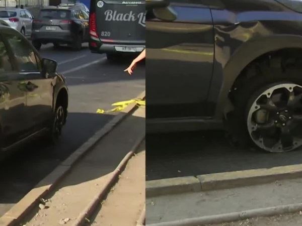 Auto abandonado tras atropello a carabinero en fiscalización