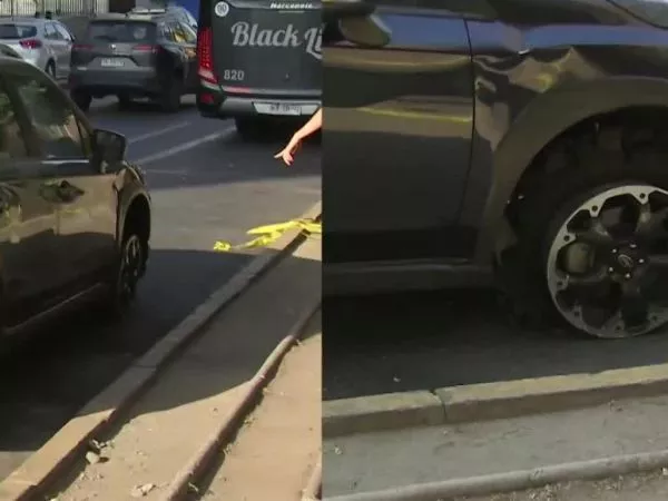 Auto abandonado tras atropello a carabinero en fiscalización