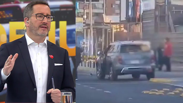 Energúmeno al volante: registro evidencia violento actuar de un civil tras choque
