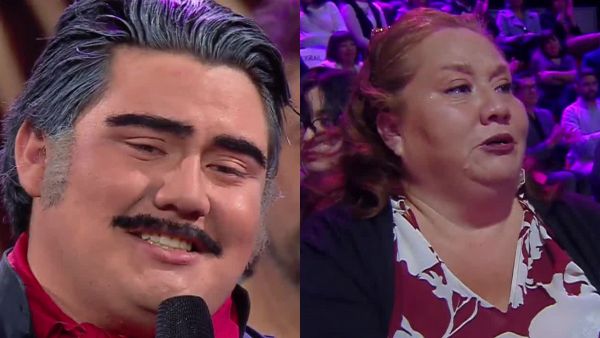 Vicente Lillo y su mamá