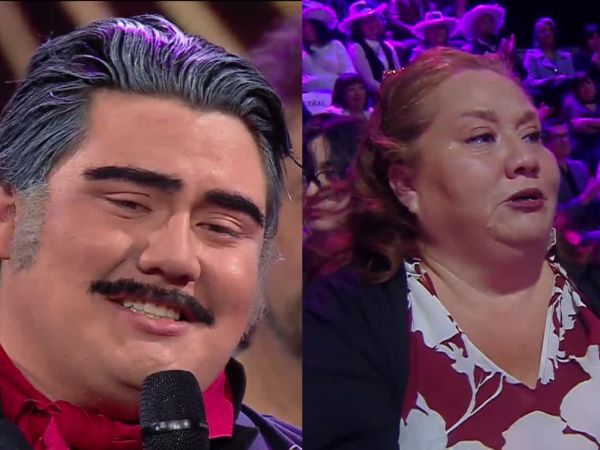 Vicente Lillo y su mamá