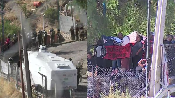 Por incidentes: Carabineros no ha logrado ejecutar desalojo de toma en Cerro 18
