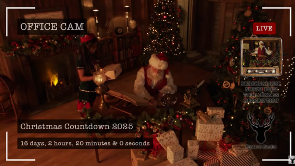 Navidad 2025: Cámaras en tiempo real permiten ver el taller del Viejito Pascuero y sus duendes
