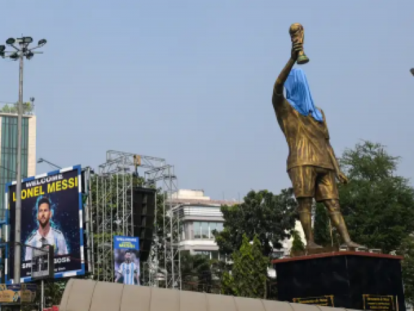 Así es la estatua más alta del mundo de Messi que se inaugurará en la India