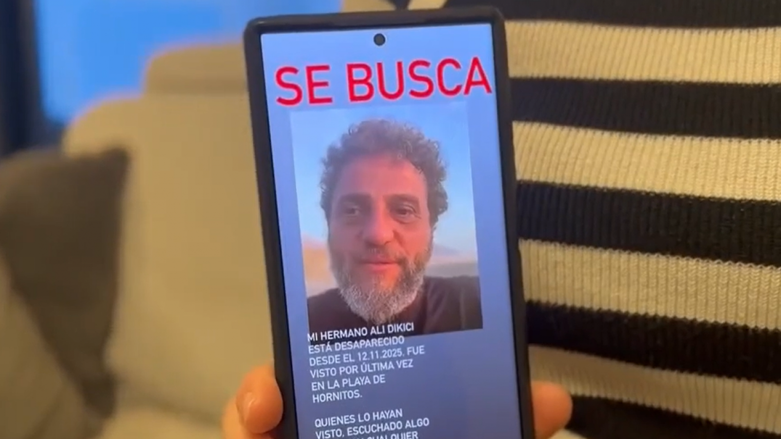 <p>Ciudadano turco desaparecido en Chile. </p>
