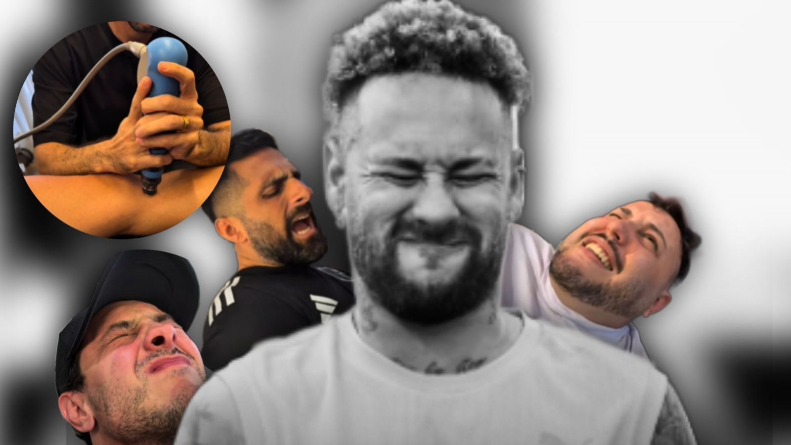 Gritaron de dolor: amigos de Neymar prueban su tratamiento de rodilla