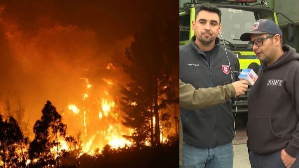 "Lloré después de la situación": Bombero reacciona tras rescatar a bebés de incendio de Penco
