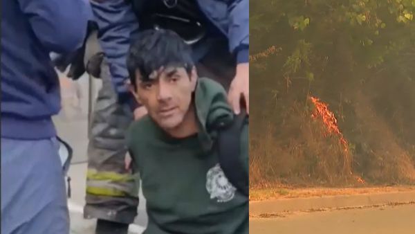 Portaba un encendedor y mochila con cobre: Detienen a sospechoso de provocar incendios en Penco
