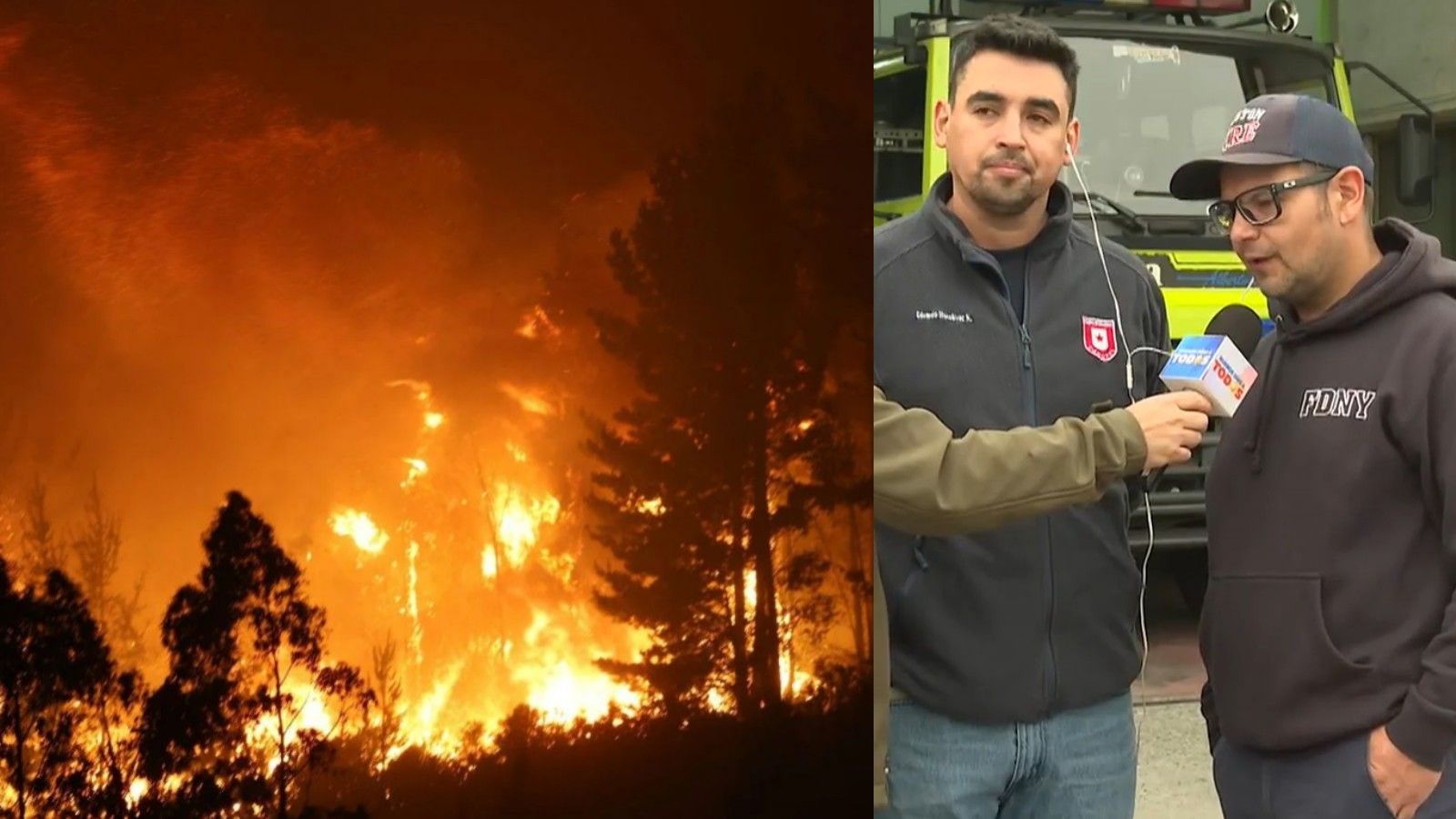 "Lloré después de la situación": Bombero reacciona tras rescatar a bebés de incendio de Penco
