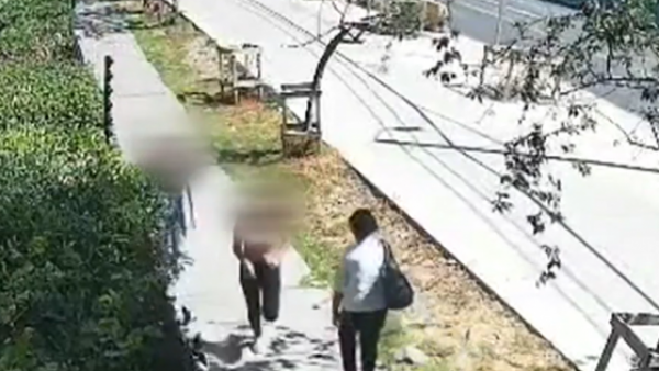 Impactante registro: "Jauría" de mujeres asalta a transeúnte en La Reina
