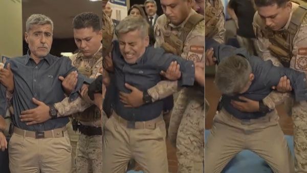 Electrocutado y de rodillas: Ministro argentino sufre las consecuencias de nuevo dispositivo de seguridad
