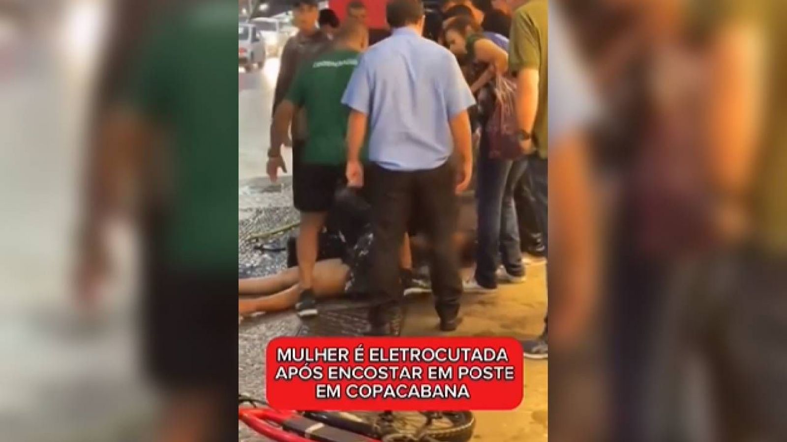 Chilena queda tendida en el suelo tras sufrir descarga eléctrica en medio de tormenta en Brasil