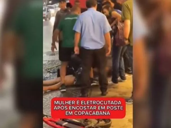 Chilena queda tendida en el suelo tras sufrir descarga eléctrica en medio de tormenta en Brasil