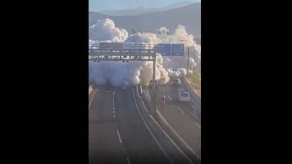Explosión en Renca: el impactante registro de las cámaras de seguridad de la autopista
