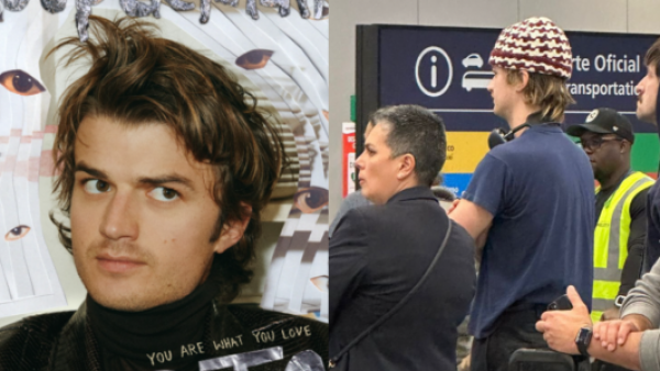 Joe Keery es visto en el aeropuerto de Santiago a dos semanas del Lollapalooza