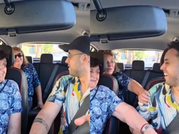 ¡No lo reconocieron! Se hizo pasar por Uber para sorprender a su tía y abuela tras años sin venir a Chile