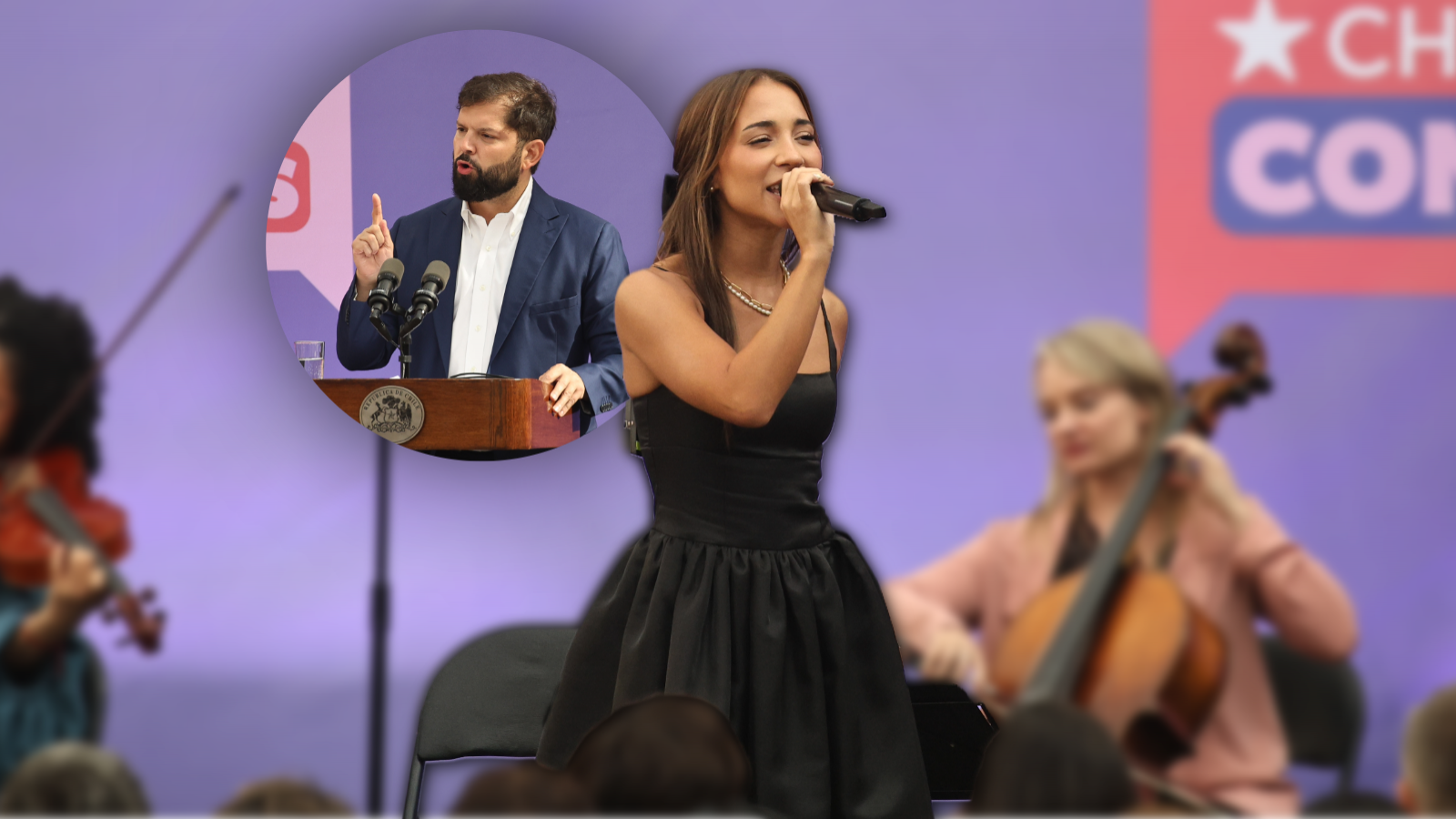 Recibió el agradecimiento de Boric: El paso de Princesa Alba por el acto del 8M en Palacio de La Moneda