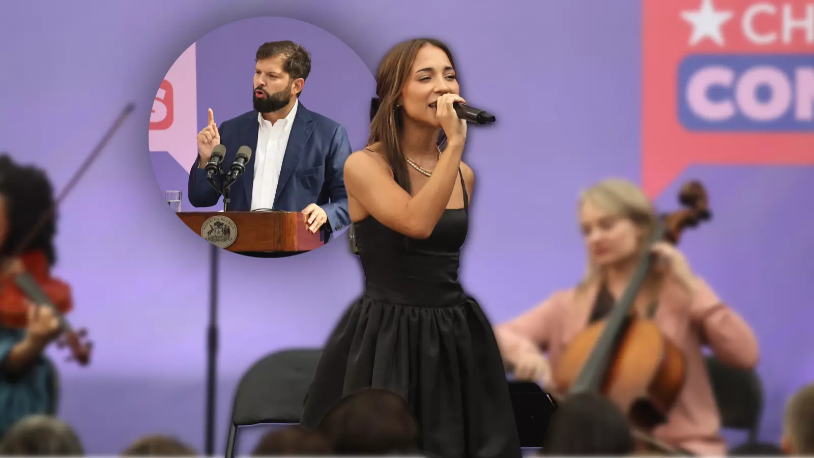 Recibió el agradecimiento de Boric: El paso de Princesa Alba por el acto del 8M en Palacio de La Moneda