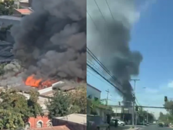 Trabajadores fueron evacuados: Incendio afecta a una fábrica en Santiago Centro