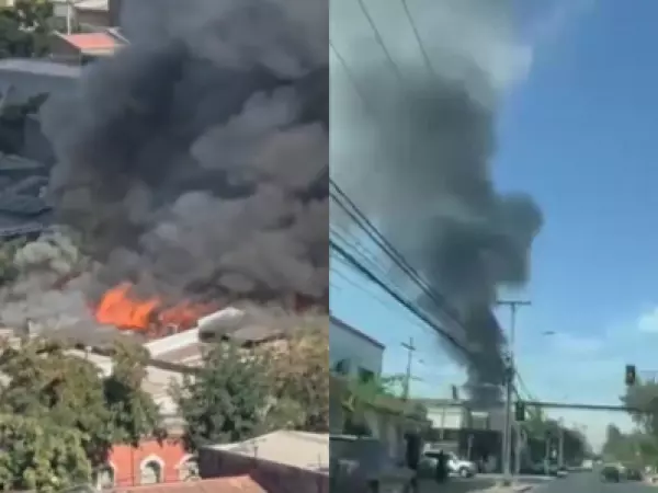 Trabajadores fueron evacuados: Incendio afecta a una fábrica en Santiago Centro