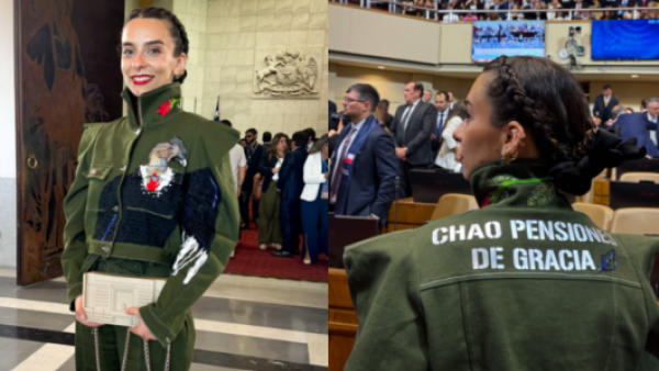 Llegó vestida como carabinera: Nueva diputada causa debate por su atuendo en el Congreso