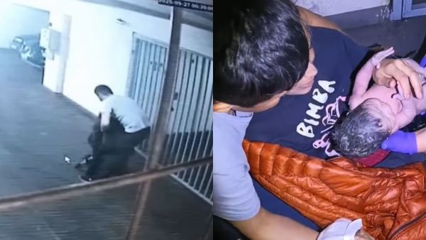 VIDEO: mujer dio a luz en el estacionamiento de su edificio en Providencia

