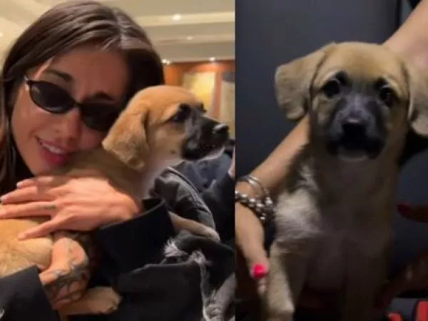 María Becerra sorprende al adoptar perrito en Chile