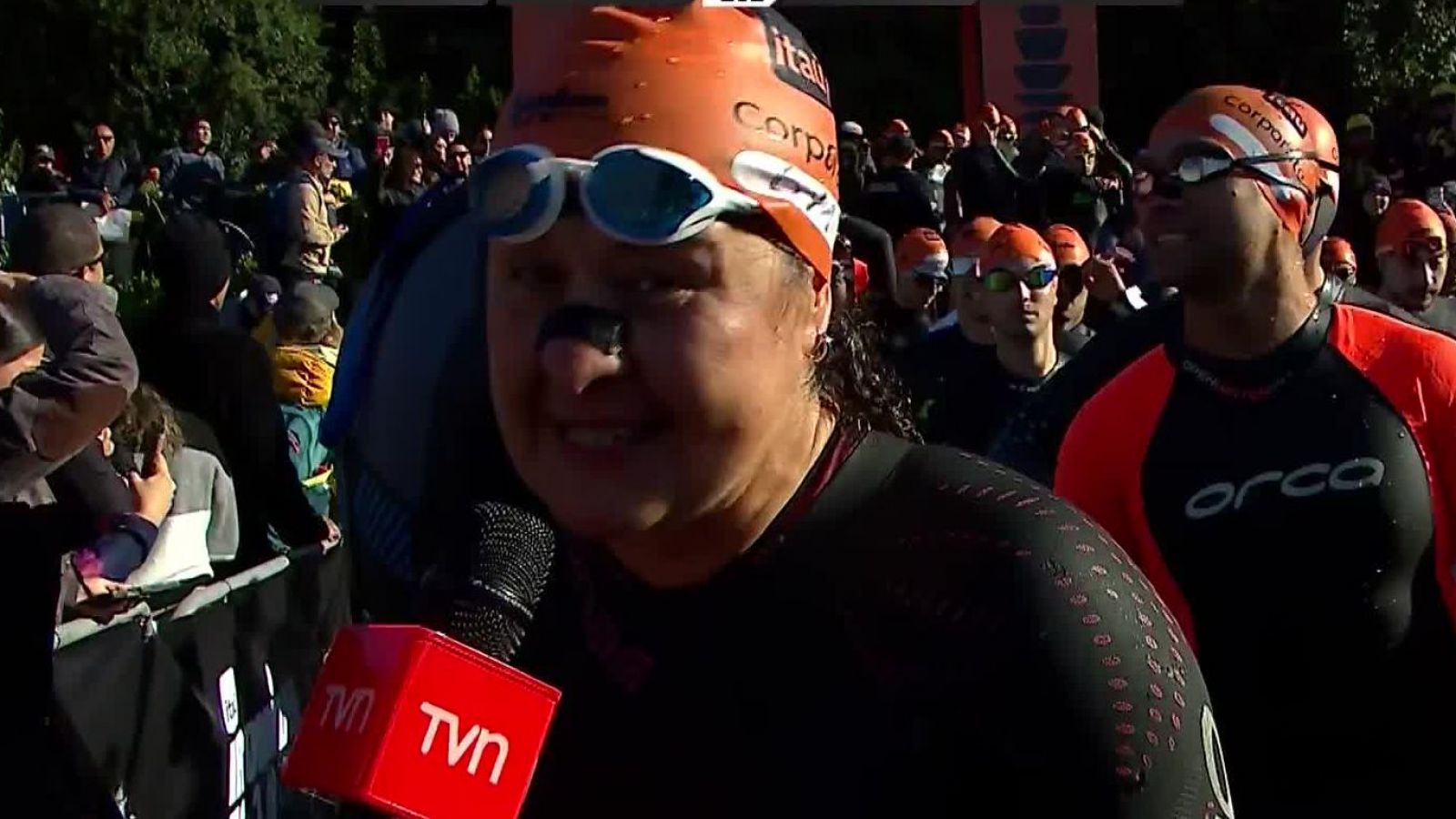 <p>Paola, competidora del Ironman 70.3 de Puerto Varas</p>
