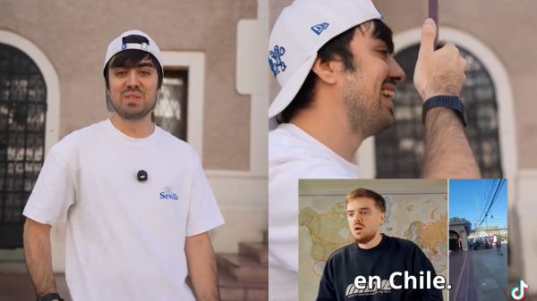 "¡Estoy en Chile, tío!": El divertido momento en que un joven chileno sorprendió a Ibai Llanos en pleno video
