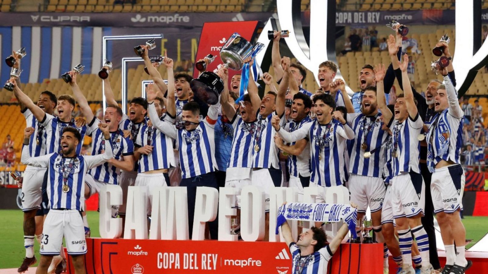 Real Sociedad se consagra campeón de la Copa del Rey tras vencer al Atlético de Madrid en penales
