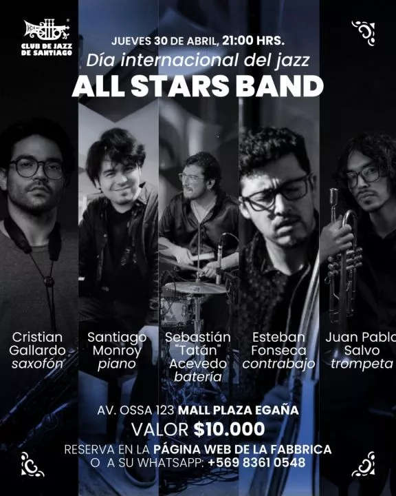 Concierto All Stars en Club de Jazz de Santiago