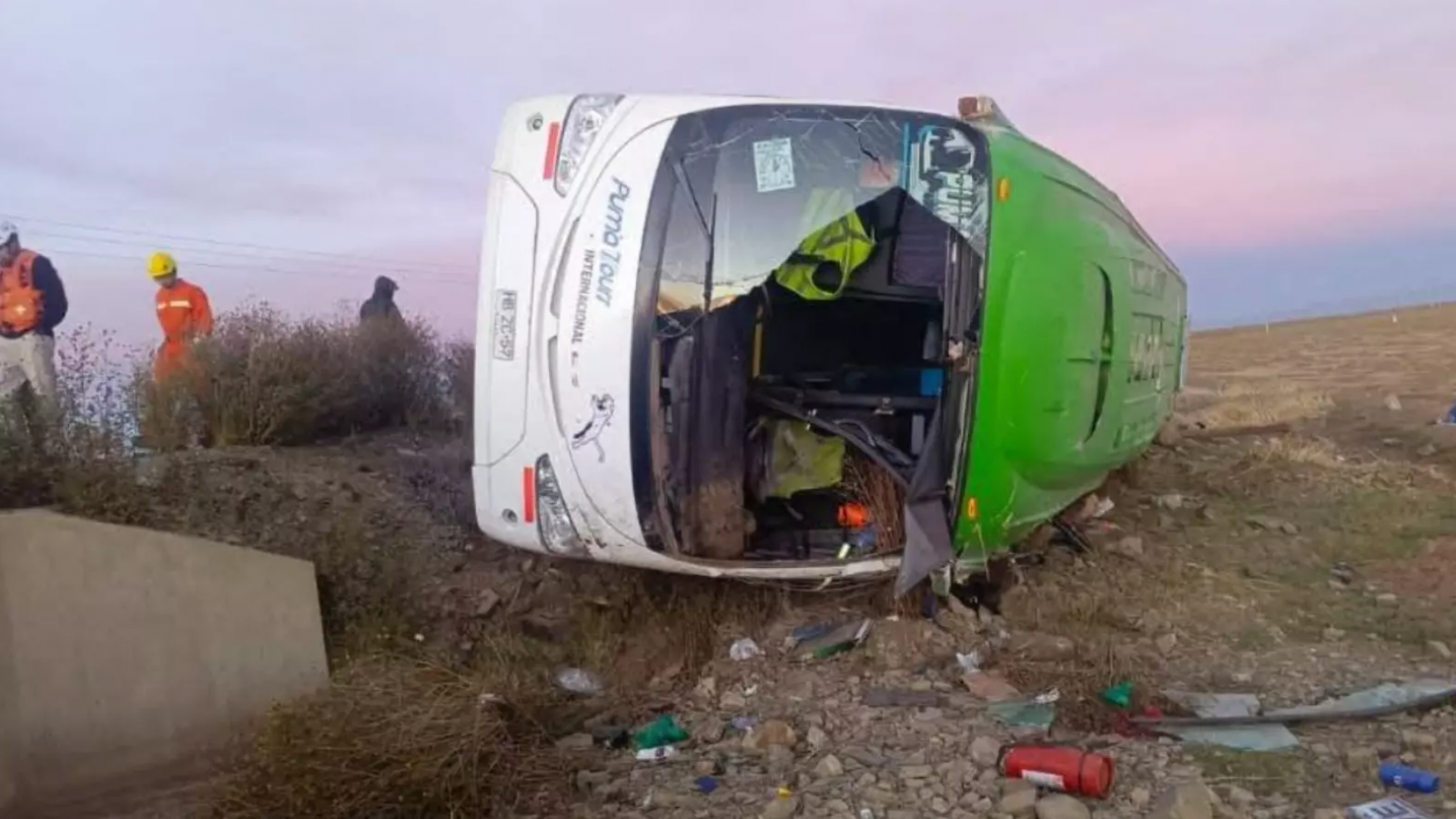 <p>Nueve muertos tras volcamiento de bus chileno en Bolivia</p>
