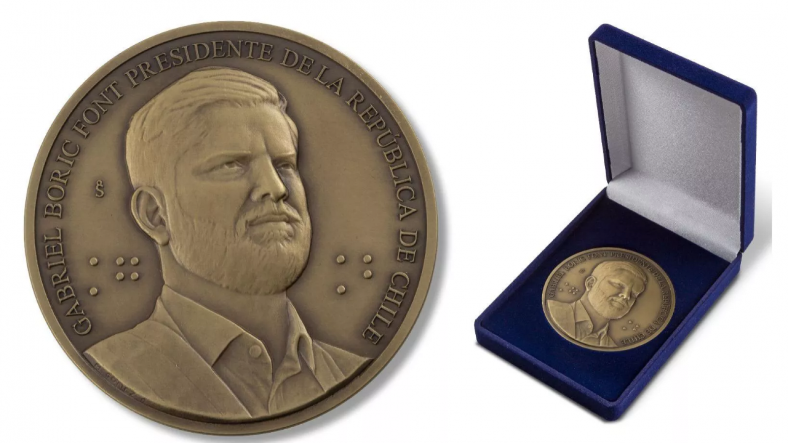 Ya a la venta: Conoce el precio y los detalles de la medalla del expresidente Gabriel Boric Font

