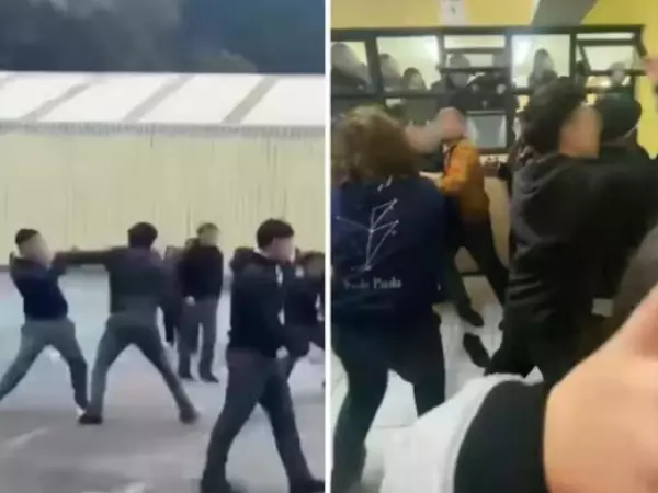 Riña masiva en liceo dejó docentes heridos y 17 escolares detenidos en Talcahuano