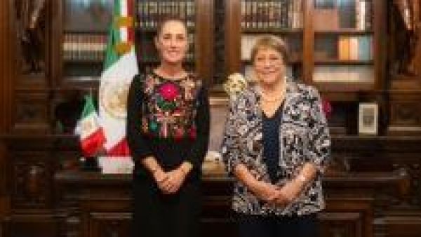 Sheinbaum reafirma apoyo a expresidenta Bachelet por candidatura a la ONU
